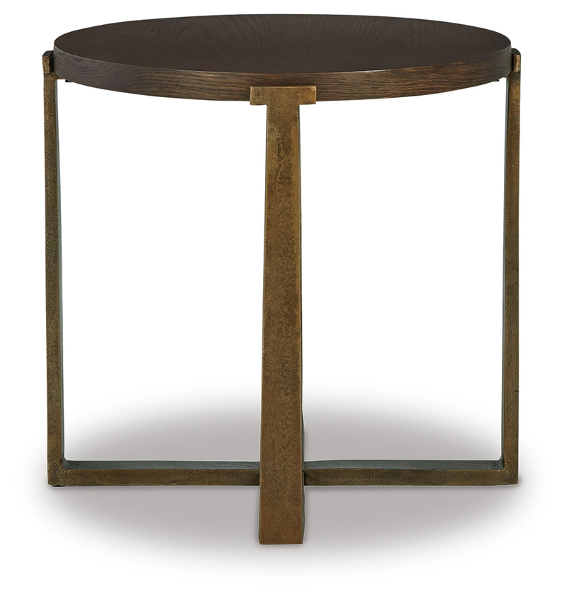 Balintmore Brown/gold Finish End Table