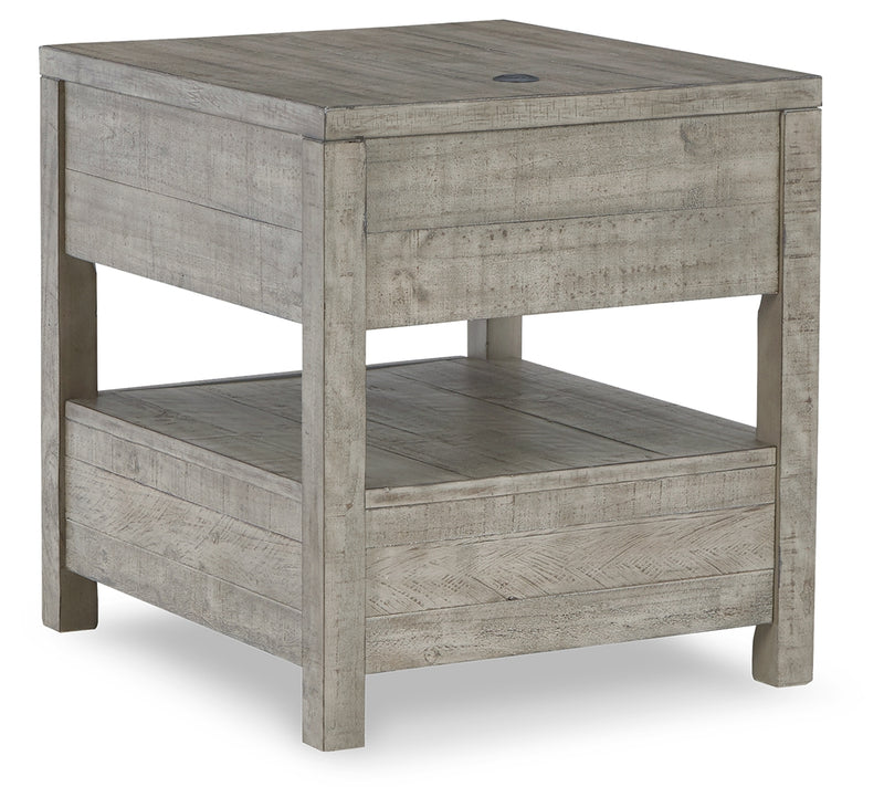 Krystanza Weathered Gray Coffee Table With 2 End Tables