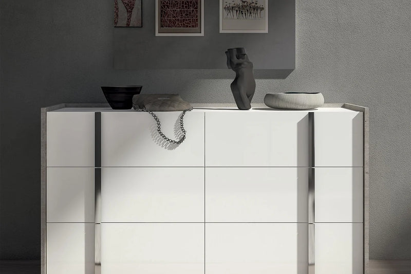 Treviso White Grey Stone Traditional Solid Wood Eco-Stone ItalianBedroom Bedroom Set
