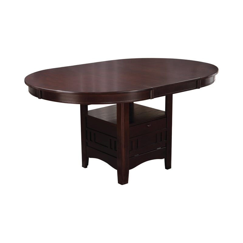 Lavon Oval Counter Height Table Light Chestnut And Espresso