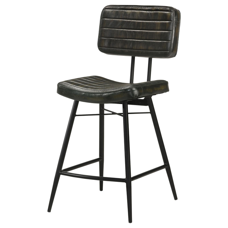 Partridge Upholstered Counter Height Stools With Footrest (Set Of 2) 110659