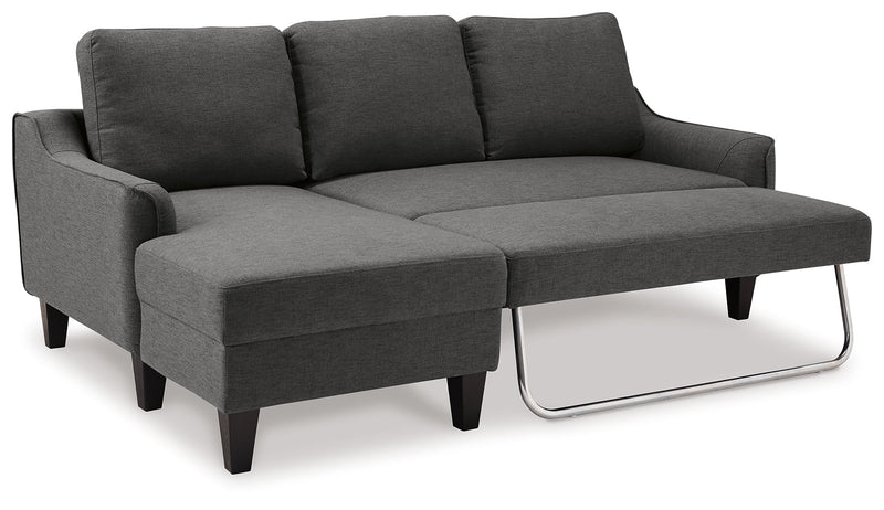 Jarreau Gray Microfiber Sofa Chaise Sleeper