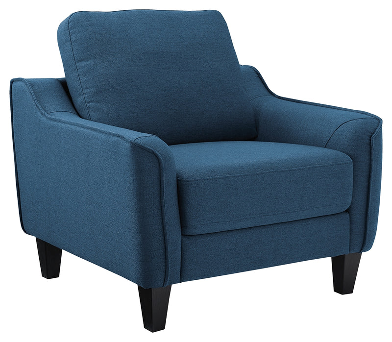 Jarreau Blue Microfiber Chair