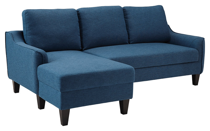 Jarreau Blue Microfiber Sofa Chaise Sleeper
