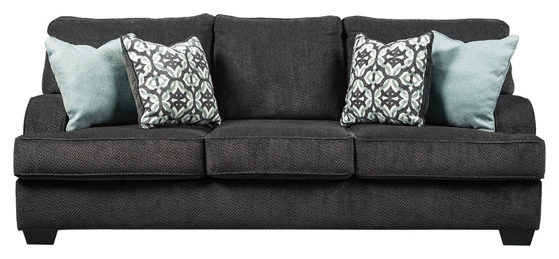 Charenton Charcoal Sofa, Loveseat, Chair And Ottoman