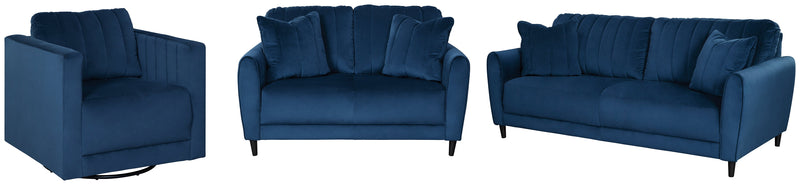 Enderlin Ink Sofa, Loveseat And Chair