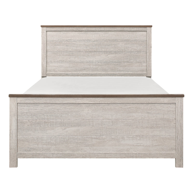 Nashville Antique White Modern Premium Melamine Board Wood And Engineered Wood King Panel Bed