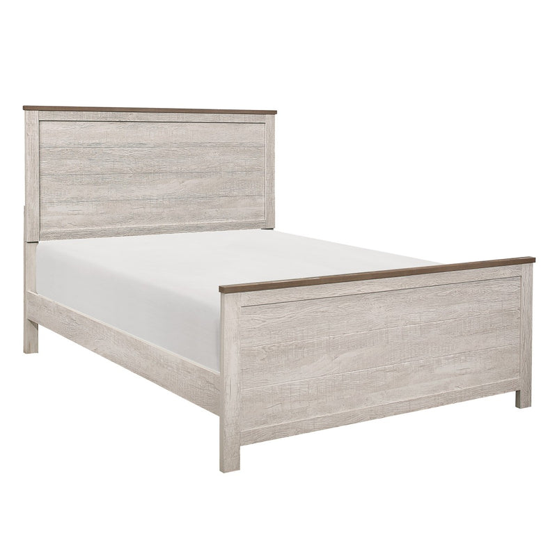 Nashville Antique White Modern Premium Melamine Board Wood And Engineered Wood King Panel Bed