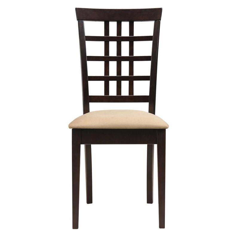 Kelso Lattice Back Dining Chairs Cappuccino (Set Of 2)