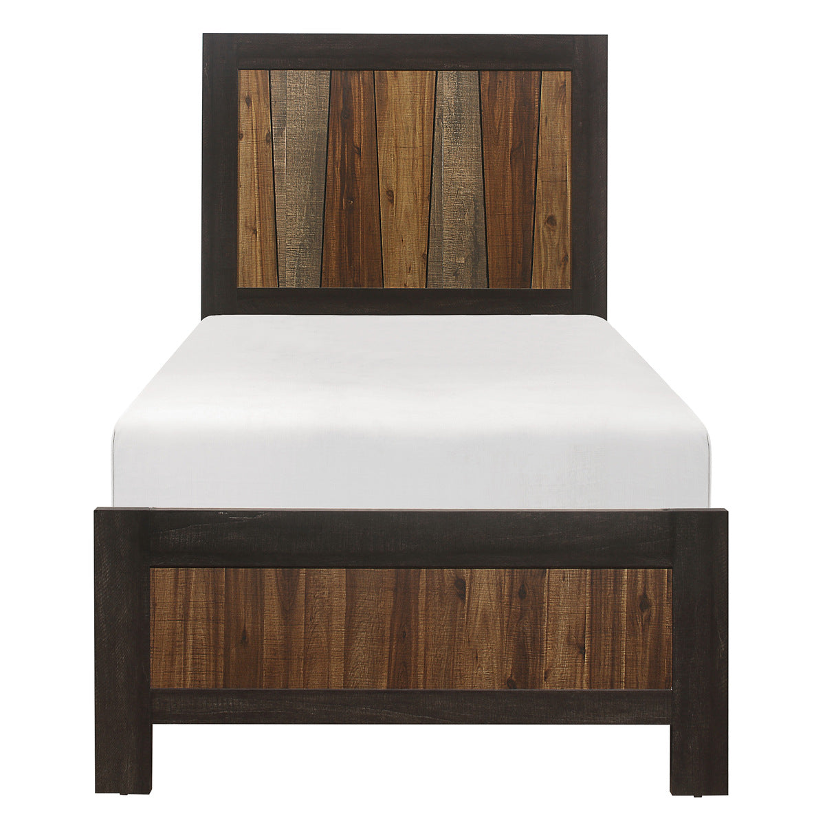 Cooper Multi Tone Wire Brushed Faux Wood Veneer, Wood And Engineered Wood Youth Twin Panel Bed