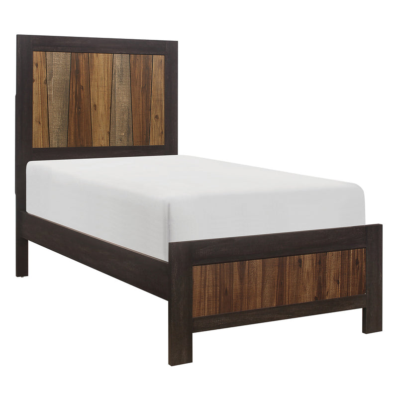 Cooper Multi-tone Wire Brushed Embossed Faux-wood Veneer, Wood And Engineered Wood Twin Bed