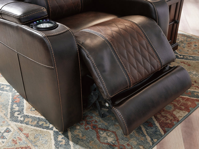 Composer Brown Faux Leather Power Recliner
