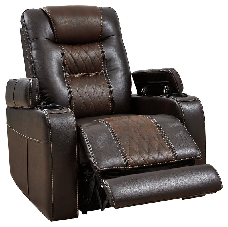 Composer Brown Faux Leather Power Recliner