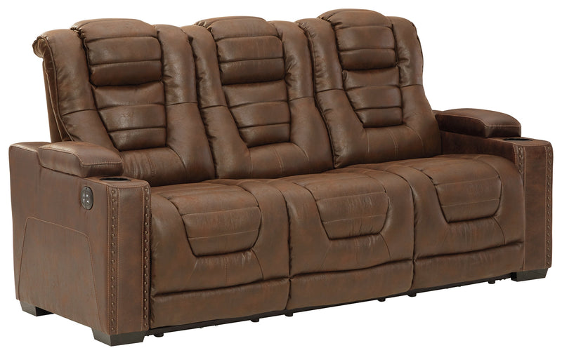 Owner's Box Thyme Faux Leather Power Reclining Sofa