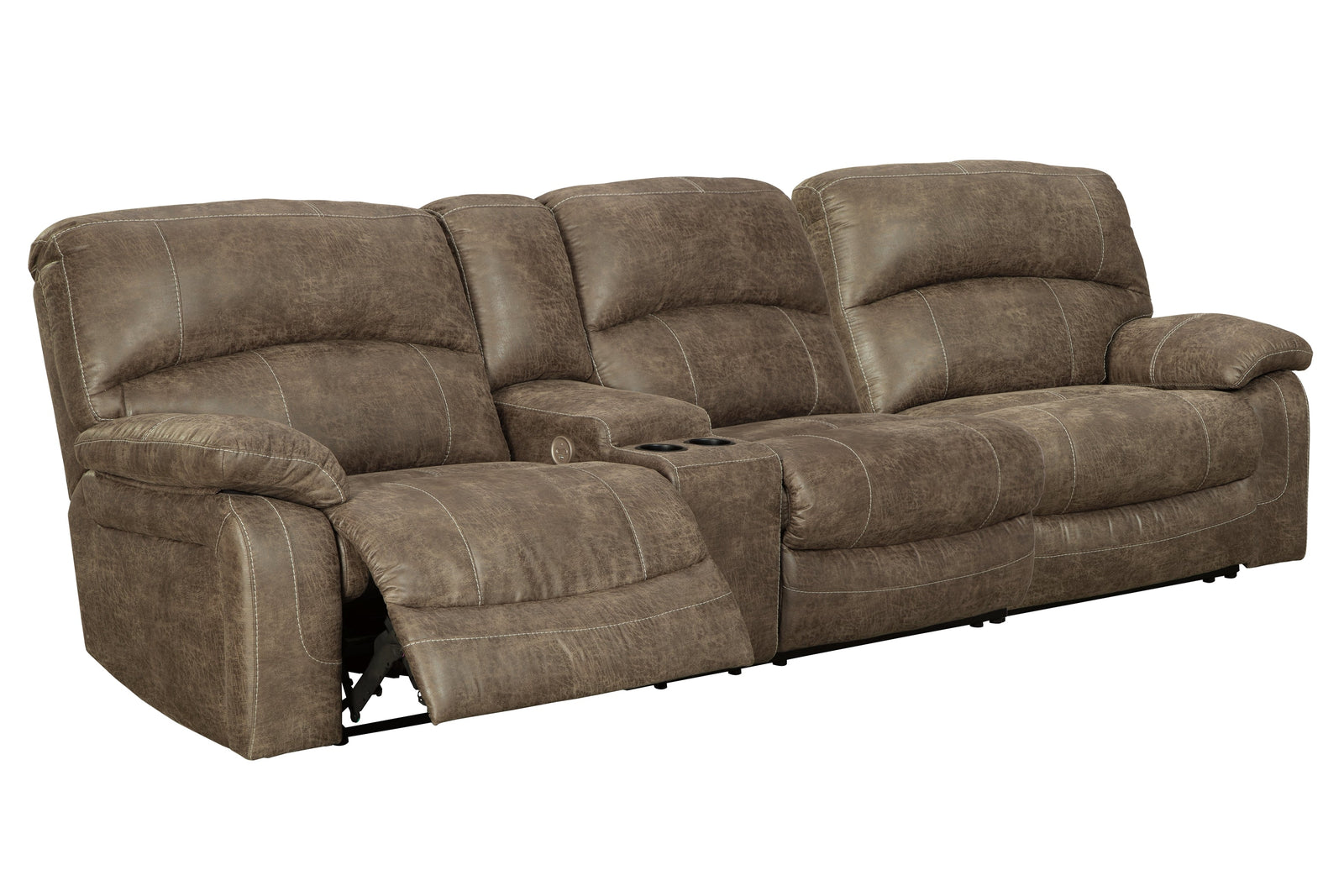 Segburg Driftwood Faux Leather 2-Piece Power Reclining Sectional