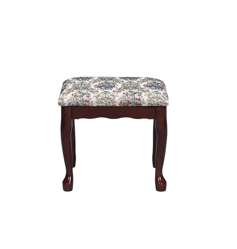 Minnette 2-Piece Vanity Set With Upholstered Stool Brown Red