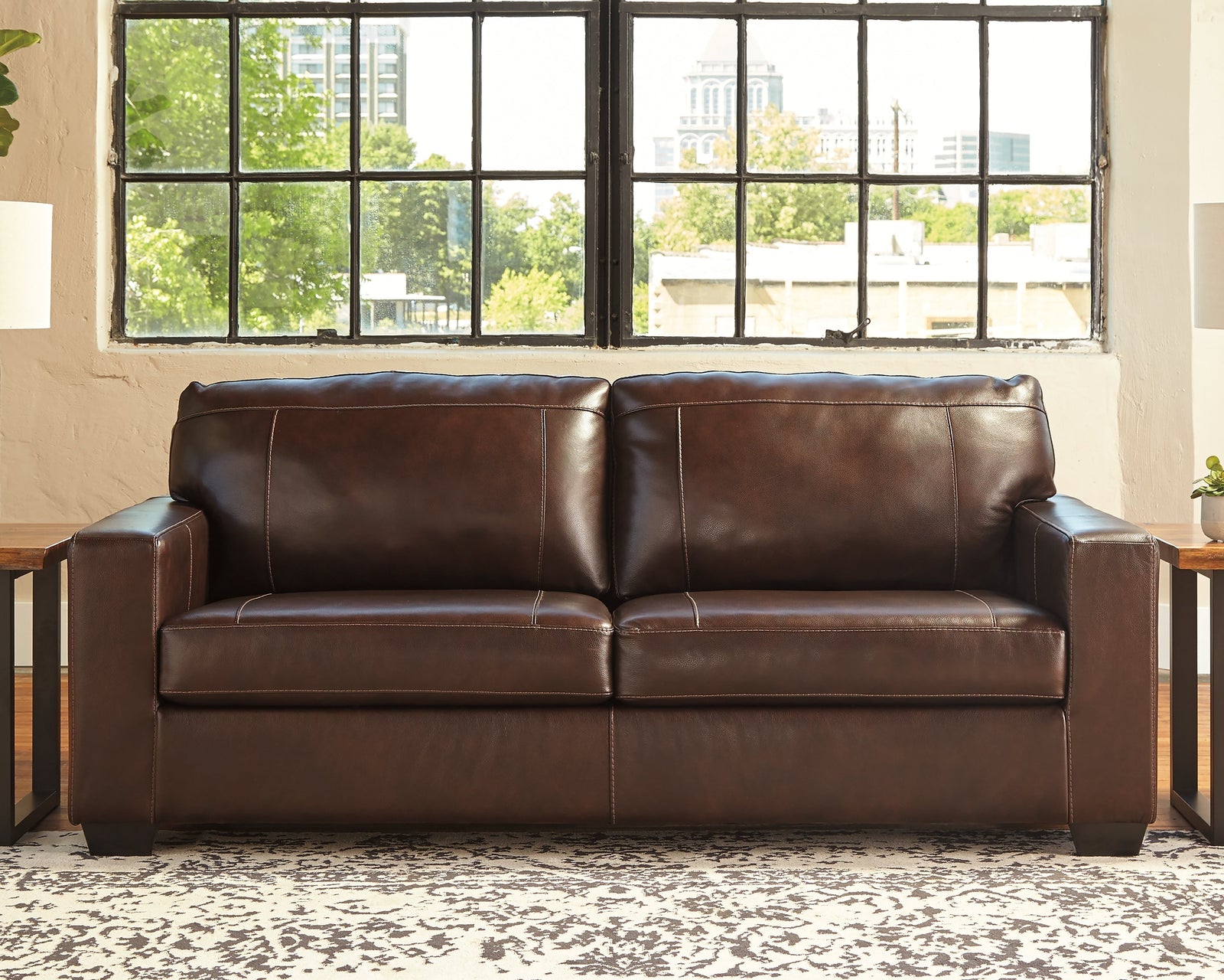 Morelos Chocolate Leather Sofa