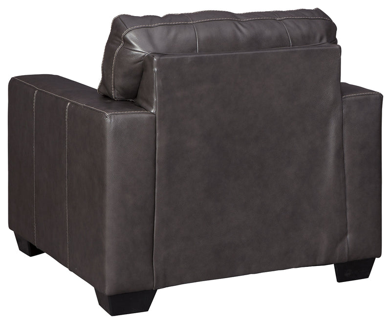 Morelos Gray Leather Chair