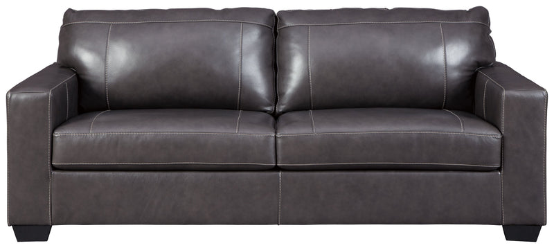 Morelos Gray Leather Queen Sofa Sleeper