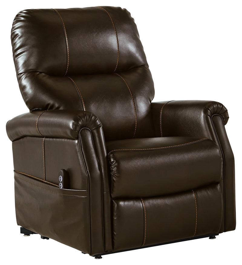 Markridge Chocolate Faux Leather Power Lift Recliner