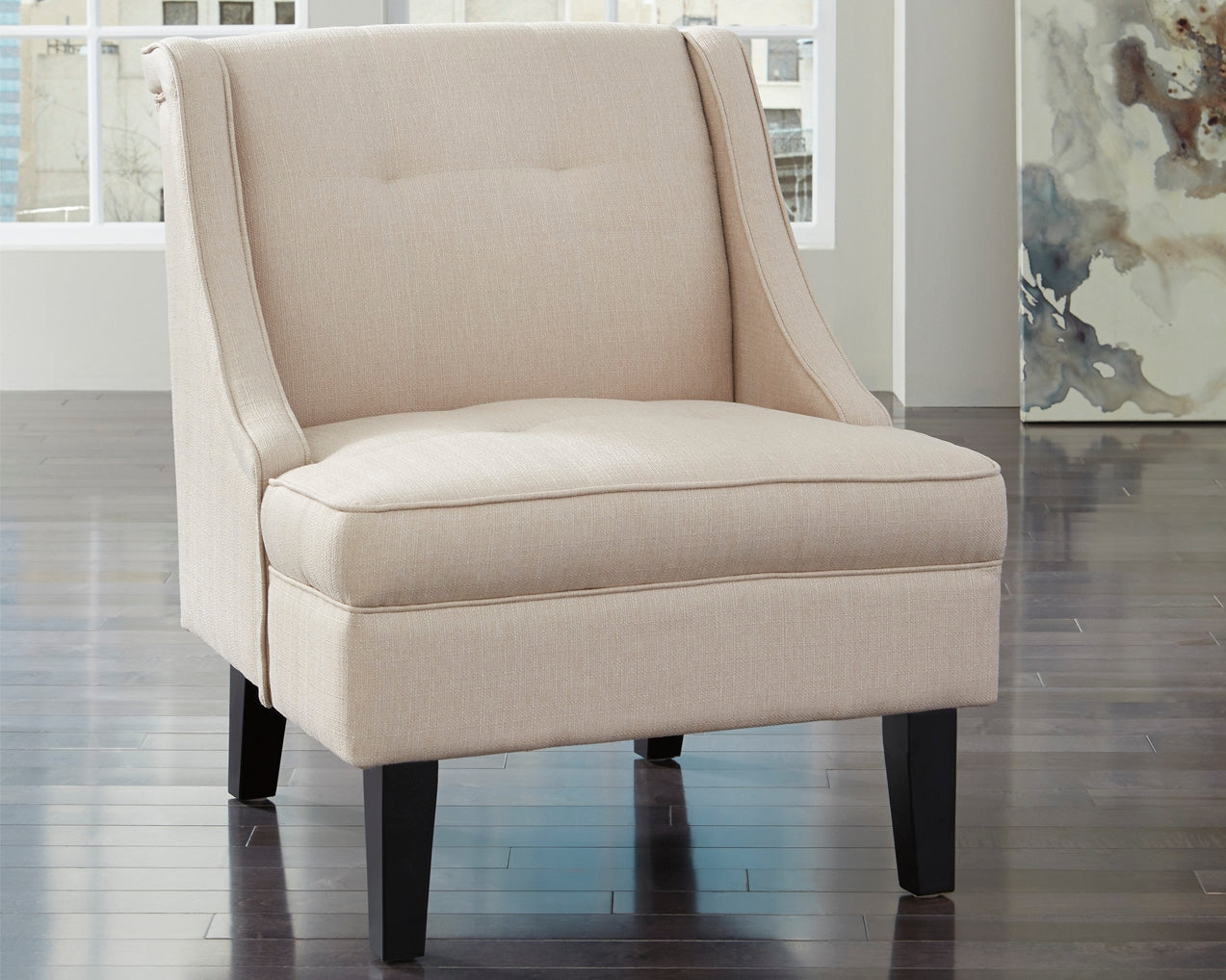 Clarinda Cream Textured Accent Chair