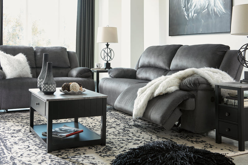 Clonmel Charcoal Velvet Power Reclining Sofa