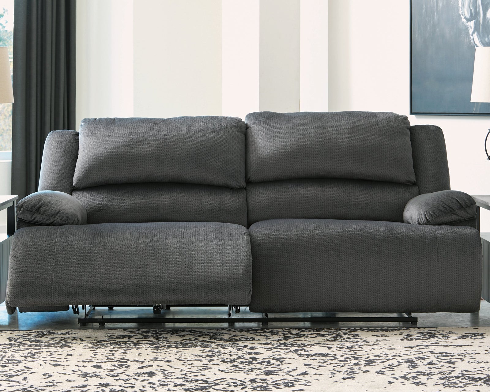 Clonmel Charcoal Velvet Reclining Sofa