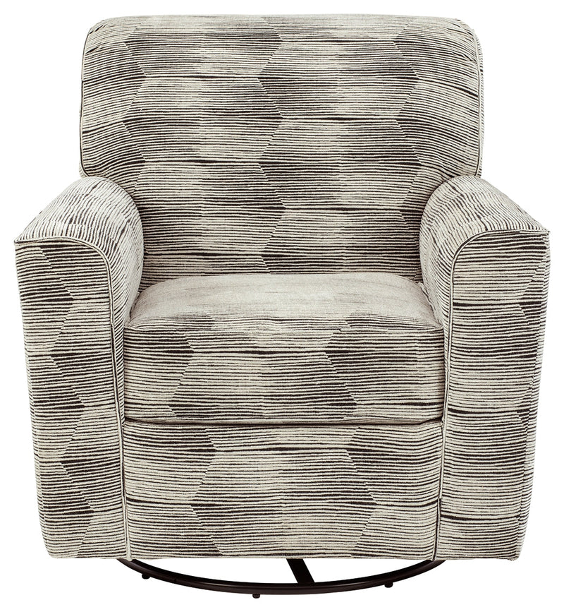 Callisburg Granite Chenille Swivel Glider Accent Chair