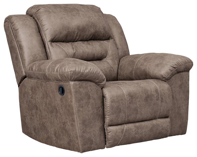 Stoneland Chocolate Faux Leather Recliner
