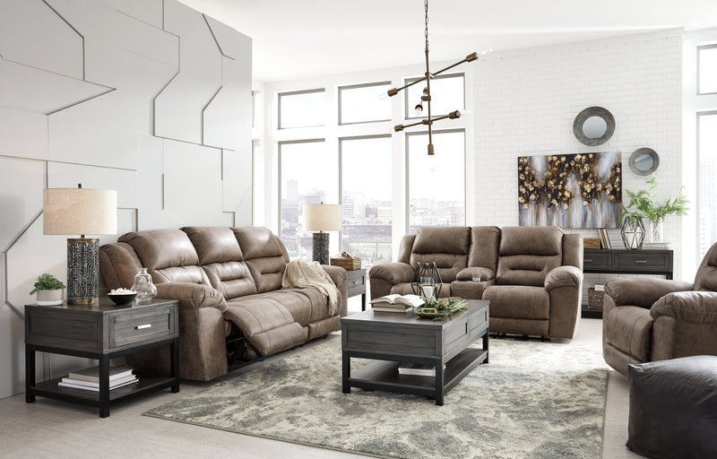 Stoneland Fossil Faux Leather Power Reclining Sofa