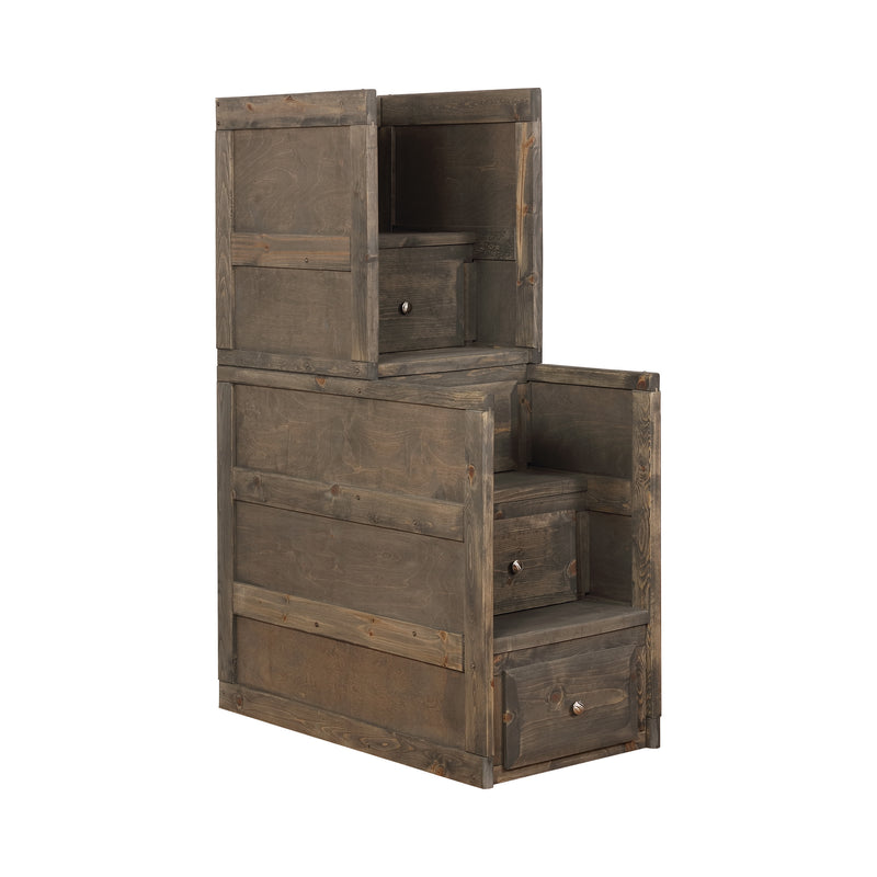 Wrangle Hill 4-Drawer Stairway Chest Amber Wash