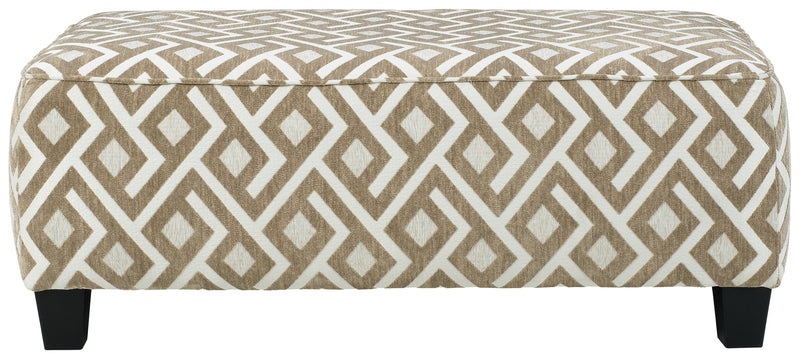 Dovemont Putty Chenille Oversized Accent Ottoman