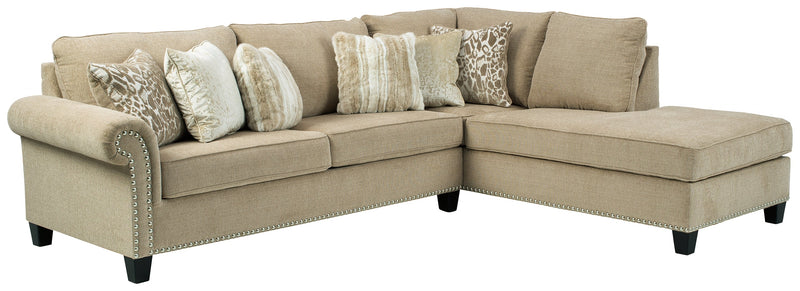 Dovemont Putty Chenille 2-Piece Sectional With Chaise 40401S1