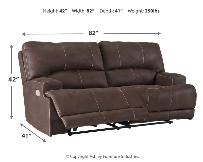 Kitching Java Faux Leather Power Reclining Sofa