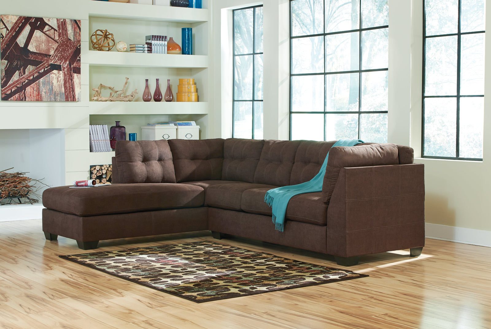 Maier Walnut 2-Piece Sectional With Chaise 45221S1