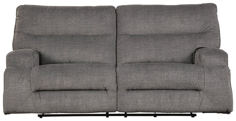 Coombs Charcoal Microfiber Reclining Sofa