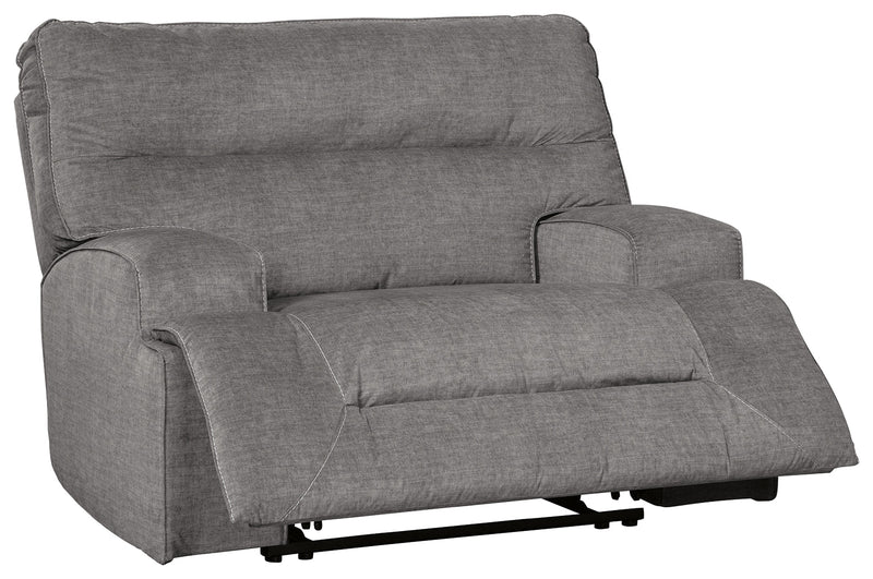 Coombs Charcoal Microfiber Oversized Power Recliner
