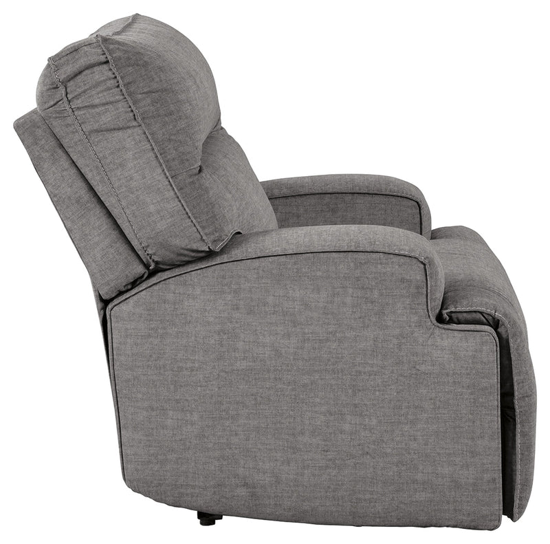 Coombs Charcoal Microfiber Oversized Power Recliner