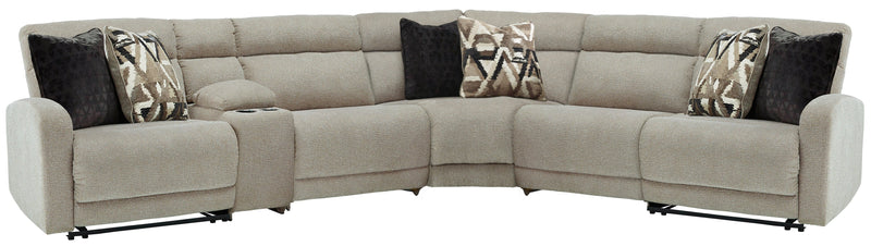 Colleyville Stone Chenille 6-Piece Power Reclining Sectional