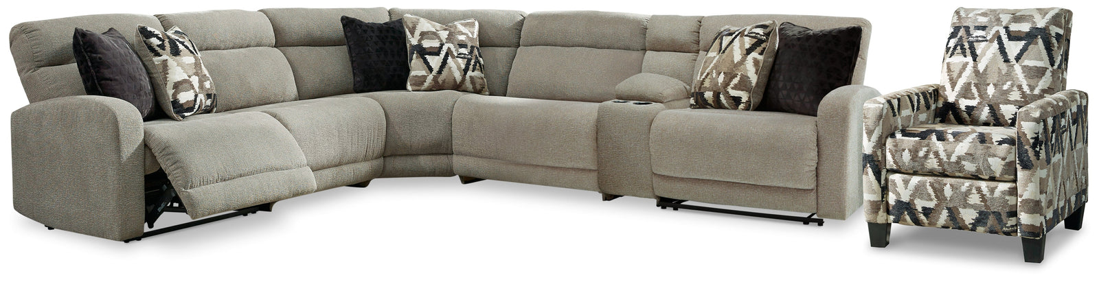 Colleyville Stone 6-Piece Sectional With Recliner