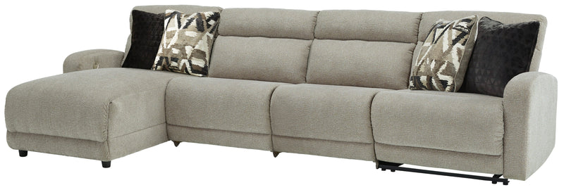 Colleyville Stone 4-Piece Power Reclining Sectional With Chaise 54405S15
