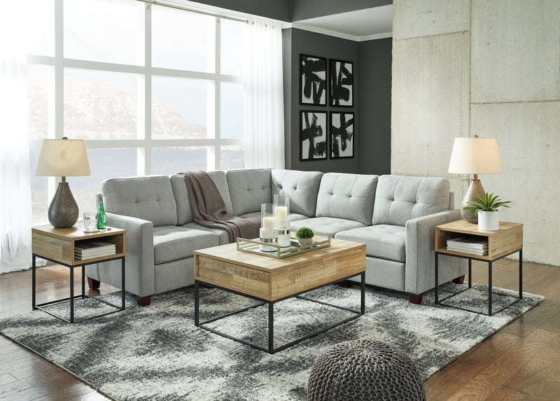 Edlie Pewter 5-Piece Sectional