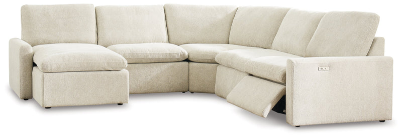 Hartsdale Linen 5-Piece Left Arm Facing Reclining Sectional With Chaise