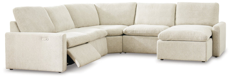 Hartsdale Linen 5-Piece Right Arm Facing Reclining Sectional With Chaise