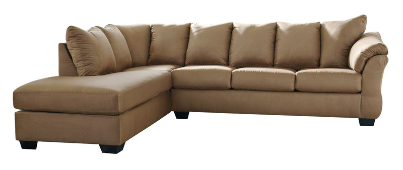 Darcy Mocha Microfiber 2-Piece Sectional With Chaise