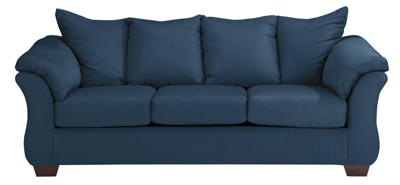 Darcy Blue Microfiber Full Sofa Sleeper