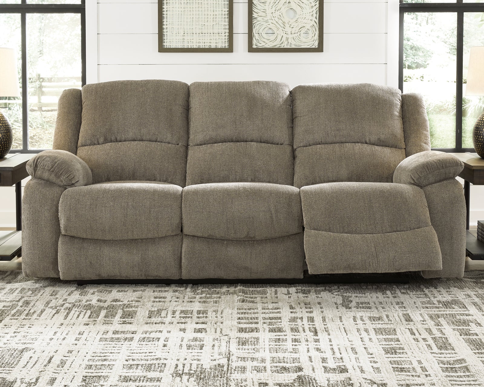 Draycoll Pewter Chenille Reclining Sofa