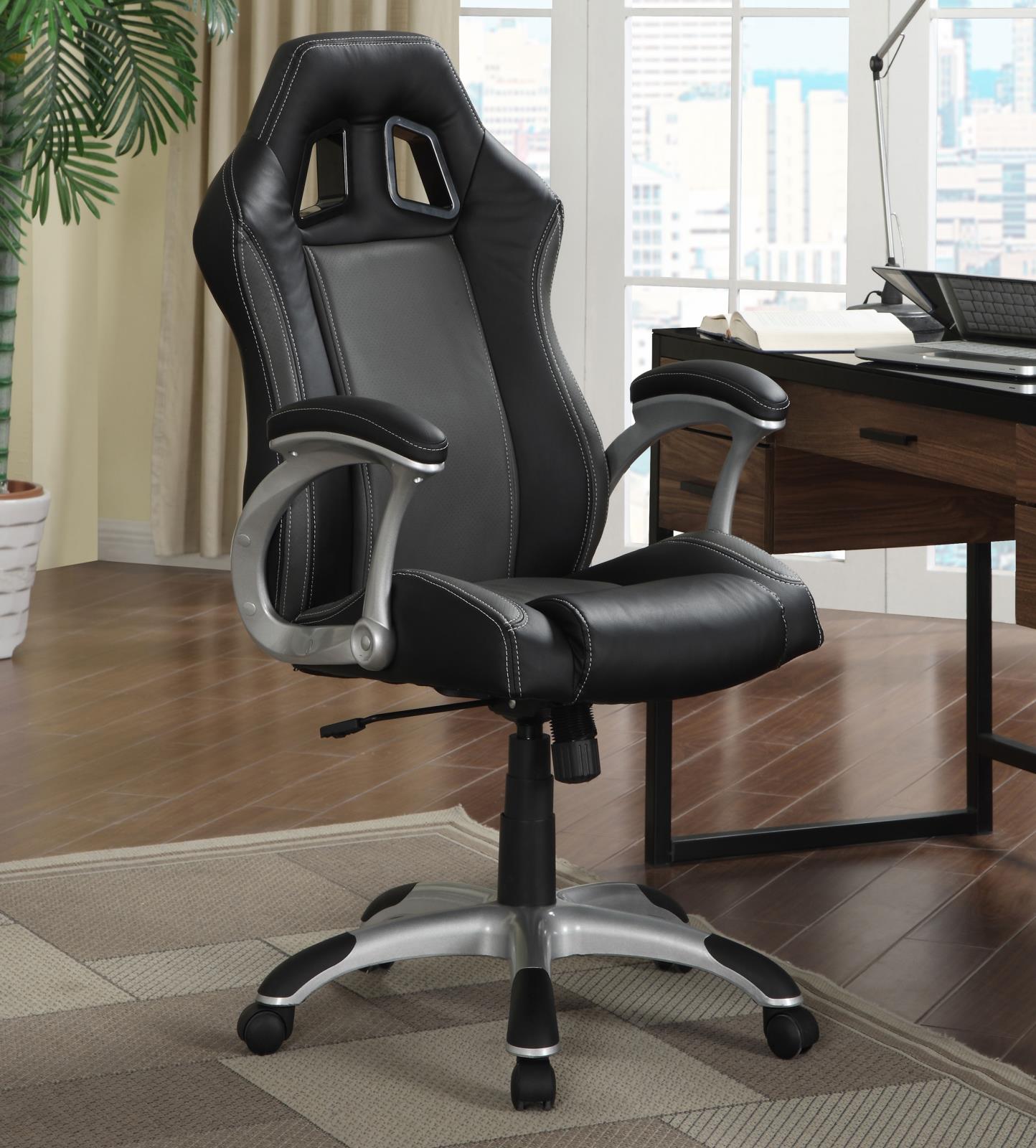 Black Upholstered Office Chair 800046