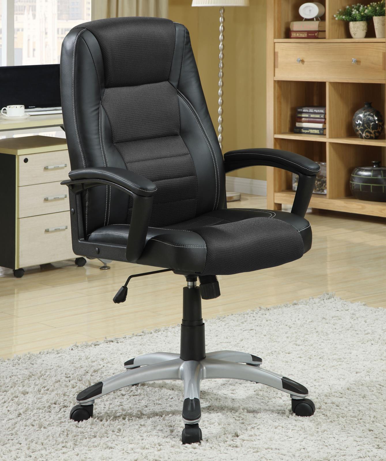 Black Upholstered Office Chair 800209