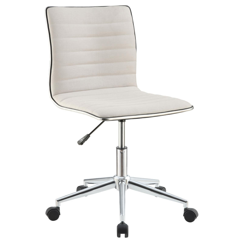 White Upholstered Office Chair 800726